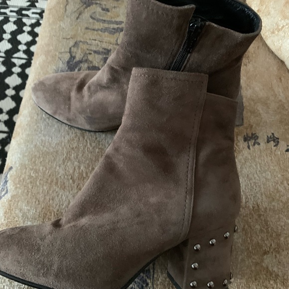 Browns couture brown suede ankle boots size 36.5 made Italy - Picture 4 of 9